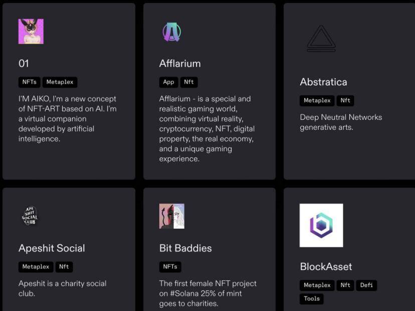 公链新秀 Solana 在 NFT 板块上的初步形态