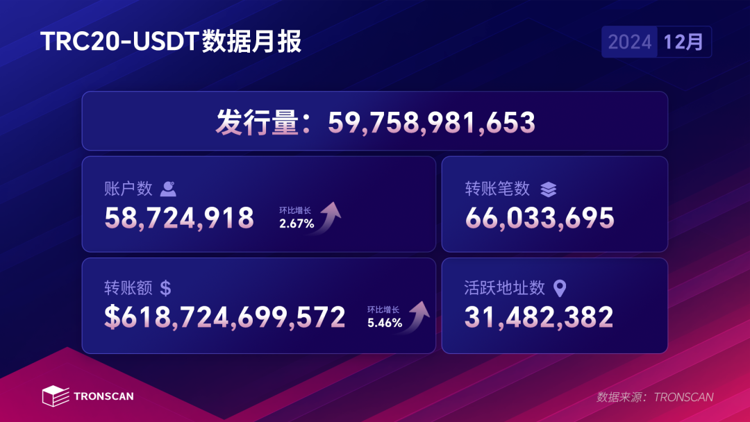 社区生态​ | TRC20-USDT数据月报（2024年12月）