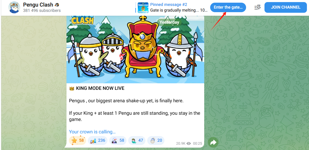 手把手带你参与胖企鹅最新TG小游戏Pengu Clash