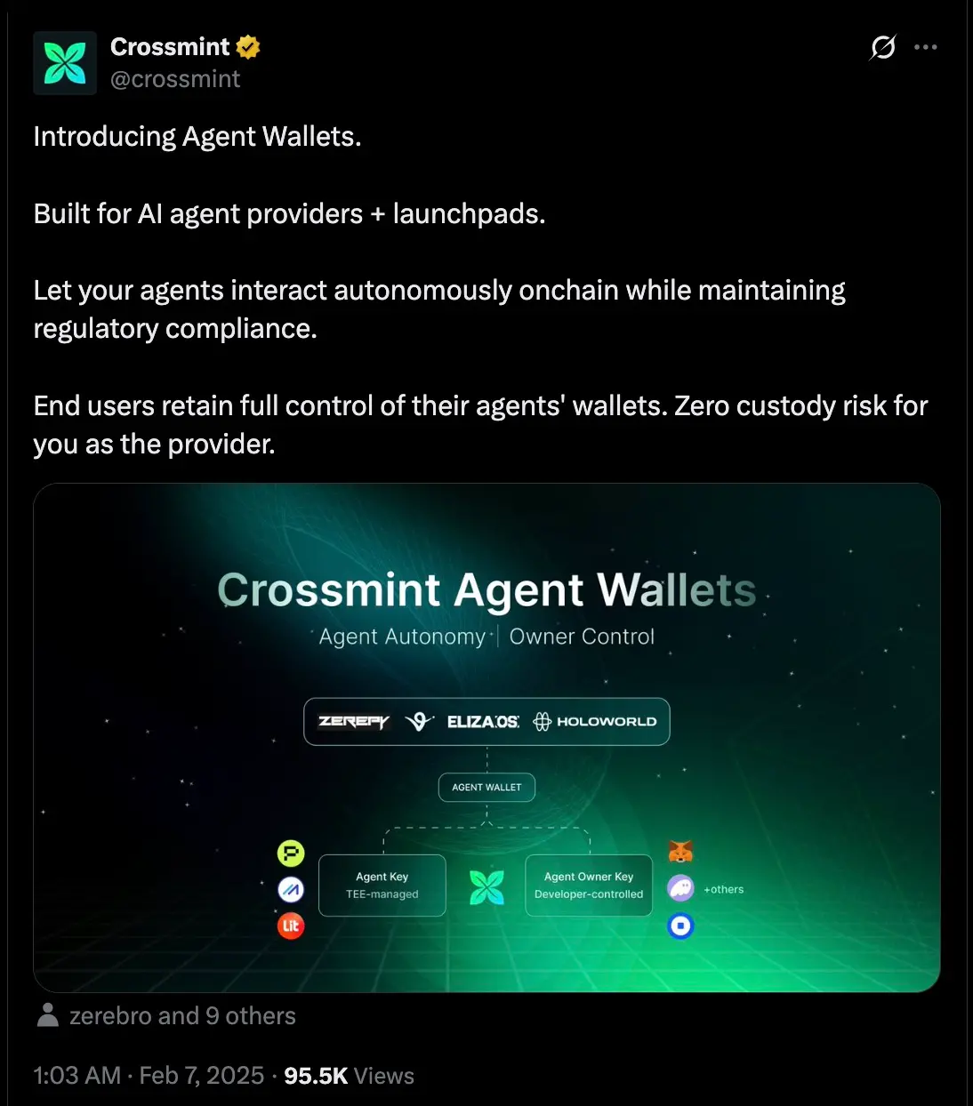 Crossmint 推出 Agent Wallets