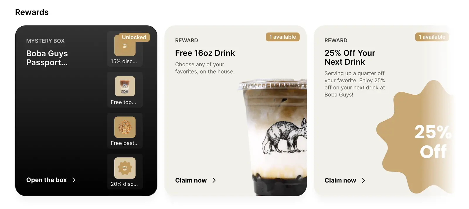 Boba Guys 会员奖励计划