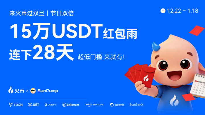 火币 HTX「双旦嘉年华·交易狂欢节」正式开启,20 万 USDT 奖池联动波场 TRON 生态,打造年终交易盛宴插图 火币 HTX「双旦嘉年华·交易狂欢节」正式开启,20 万 USDT 奖池联动波场 TRON 生态,打造年终交易盛宴插图